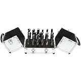 Neiko Pro&reg; 10240B Silver and Deming Drill Bit Set with 1/2-inch Diameter Tri-flat Shank | 17-Piece Set