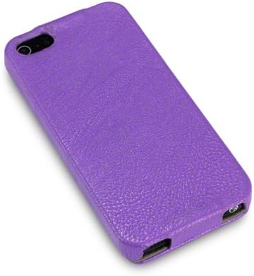 iPhone 5 Slim Fit 'Covert' Branded PU Leather Flip Case (Purple)