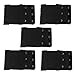 5 Pcs Black Dual Rows Adjustable Bra Extender Hook w Eye Tape