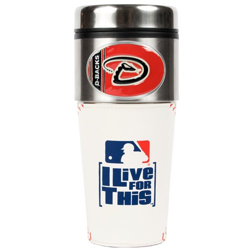 Sports MLB DIAMONDBACKS 16oz Stainless Steel Gameball Travel Tumbler/Leather-like Game Ball