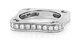 Square Ring with Diamonds across top