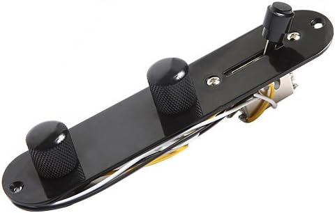 1set Prewired Loaded Control Plate 3-way Switch Black for Fender Tele Guitar Replacement