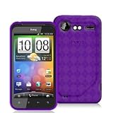 Purple TPU Candy Rubber Flexi Skin Case Cover for HTC Droid Incredible 2 63 ....