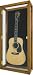 Display and Play Heritage Heirloom Acoustic Guitar Display Case, Black Interior