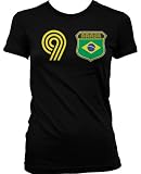 Brasil Crest International Retro Soccer Juniors T-shirt, Brasilian National Pride Juniors Shirt