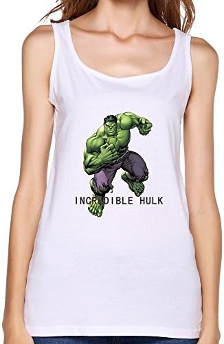 Sale Slim Fit Women Cotton Hulk Avengers Tank Tops Tshirts XL White
