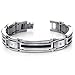 Masculine Mens Heavy Steel Bracelet with Rivet