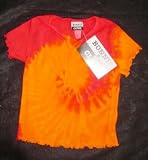 Girls Short Sleeve Tie Dyed T-Shirt - Orange Swirl
