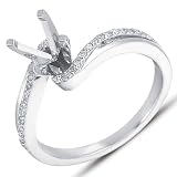 14k .17 Dwt Diamond White Gold Engagement Ring - JewelryWeb