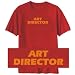 T-Shirt Red  Word Art Director  Occupations