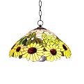 Sunflower Tiffany-Style Hanging Lamp