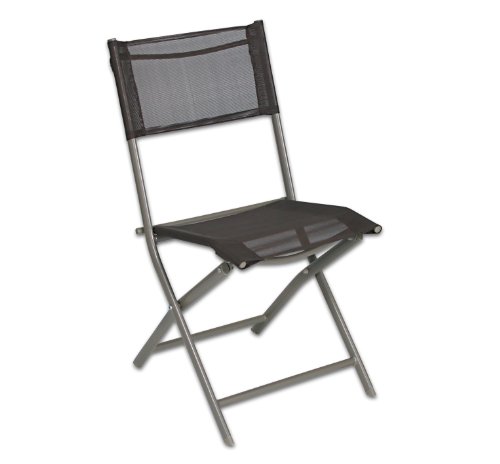 Profiline Klappstuhl "Portland", Gestell: Stahlrohr, Farbe: champagner, Bezug aus wetterfestem Textilgewebe, Farbe: mocca, klappbar