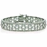 7 in. Silver Cubic Zirconia Bracelet - Great Gift