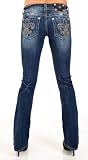 41D1bxxh6jL. SL160  Miss Me Jeans Fleur De Lis Boot Cut Jean