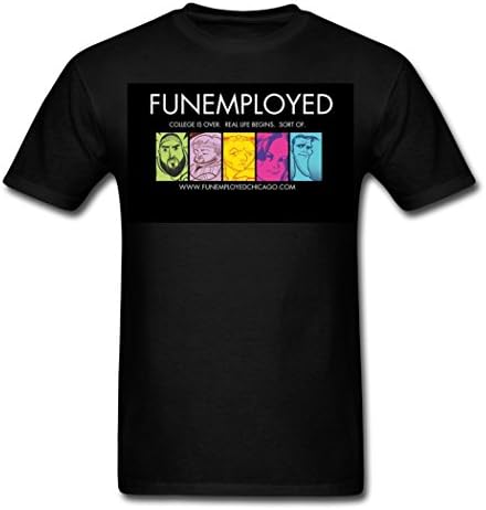 Motly Official Funemployed Creative Men's T-Shirts Black M