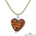 VENETIAURUM Made in Italy Majestic Heart Necklace Well Made in Beige 925 Orange Yellow Murano Glass and 925 Sterling silver. Total item weight 7.20g Length 17.5in