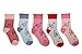Dosoni Women's Cotton Knitting Warm Soft Winter Socks - 5 Pack (Footprint Cat)