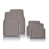 Car Floor Mats Ultra Premium Heavy Duty 100% Rubber Beige 4 Piece Set