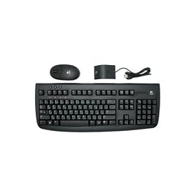 Spanish and English Wireless Logitech Keyboard and Mouse Set (Black)