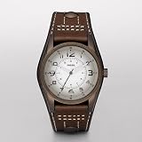 Fossil Cuff Three Hand Taupe Dial Watch