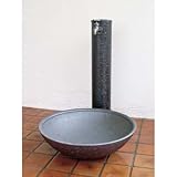 有田焼立水栓岩尾対山窯 黒 蛇口付き