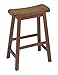 ACME 07304 Set of 2 Walnut Finish Barstool, 24" H