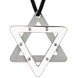 Celestial Message: Designer Inspired Surgical Steel Star of David with a Dual-tone Pendant on a Black Cord