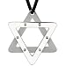 Celestial Message: Designer Inspired Surgical Steel Star of David with a Dual-tone Pendant on a Black Cord
