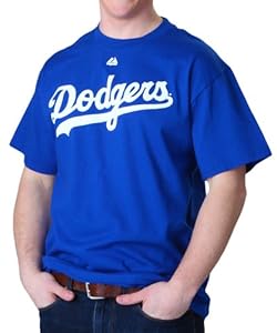 MLB Los Angeles Dodgers Wordmark T-Shirt, X-Large, Deep Royal