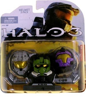 Halo 2009 Mcfarlane Toys Helmet 3-Pack (Wave 1) Mark VI, EOD and CQB