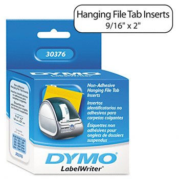 New-DYMO 30376 - Hanging File Folder Tab Inserts, 9/16 x 2, White, 260/Box - DYM30376