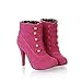 Charm Foot Vintage Womens Platform High Heel Ankle Boots Riding Boots