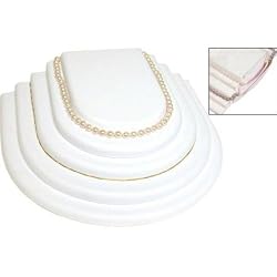 White Leather 5 Tier Necklace Chain Showcase Display