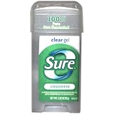 Sure  Gel Unscented, 2.25-Ounce Boxes (Pack of 6)