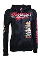 Ed Hardy Womens Platinum Skull Rose Hoodie