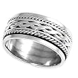 Sterling Silver Ring 10mm Sizes 8-15