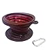 Kuke Reusable Silicone Coffee Dripper with Hook,Collapsible Coffee Filter Holder, Food Grade Tea Filter Cone (Brown)