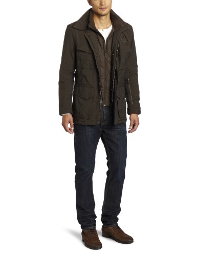 Marc New York by Andrew Marc Men's Melrose Matte Oxford Field Jacket, Olive, Large Marc New York by Andrew Marc Men's Melrose Matte Oxford Field Jacket, Olive, Large image