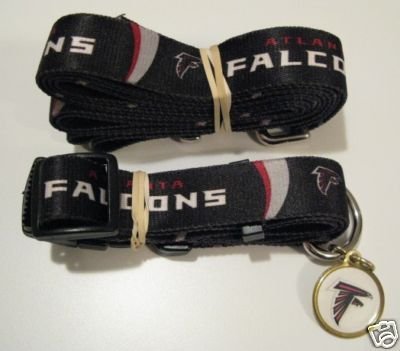 Atlanta Falcons Dog Pet Set Leash Collar ID Tag XS