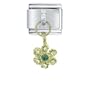 Rhinestone Flower Italian Charms Bracelet Link