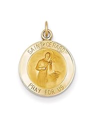 14k Yellow Gold Saint Gerard Medal Charm