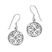 Sterling Silver Celtic Knot Round Drop Earrings