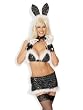 SeXy Hollywood Bunny Costume 5 Pc Black Sequin