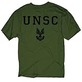 HALO 3, UNSC BOLD LOGO, MILITARY GREEN ADULT T-SHIRT