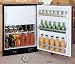 Marvel Ice Machine Combination - Black Cabinet W/ Solid Overlay Door