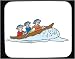Mouse Pad with boat, water, Hawaii, men, white water, Polynesia, people, rafting, waves