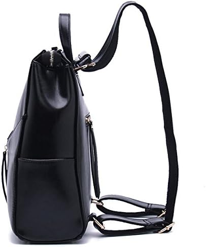 Boy's Like Leather Backpack Purse Mid Size-Rose Red