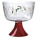 Pfaltzgraff Winterberry Hand-Painted Footed Trifle Bowl