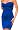 FITTED RUCHED SEXY BLUE STRAPLESS EVENING MINI DRESS, Small