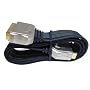 Cable Mountain 1 Metre Gold Flat Ribbon Metal Plug OFC Scart Cable / Lead